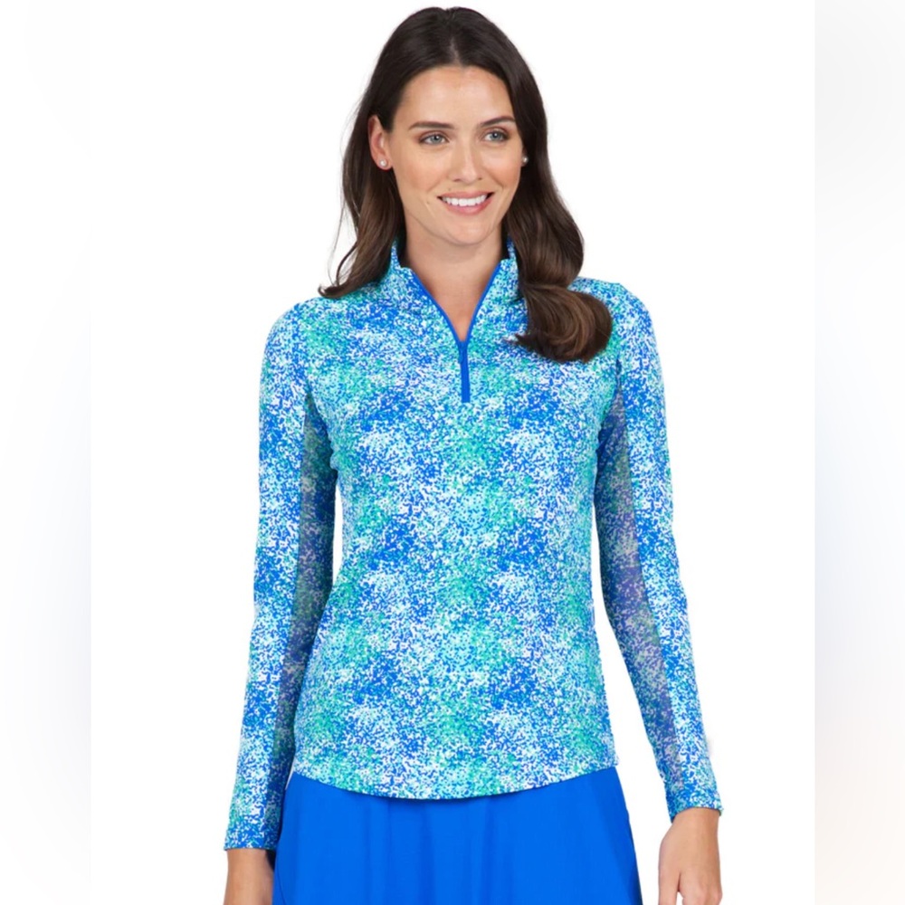 Ibkul Long Sleeve Mock Neck Top